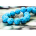 107-0038 Imitation Turquoise <br>19-20mm Carved Round