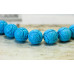 107-0040 Imitation Turquoise <br>22mm Carved Round
