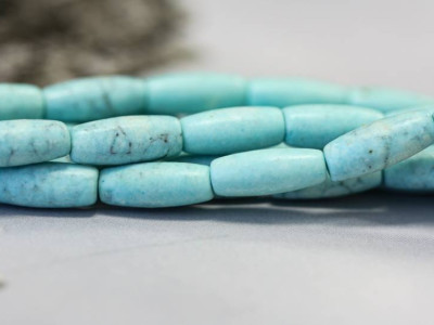 Matte Imitation Turquoise 5x12 Oval Rice