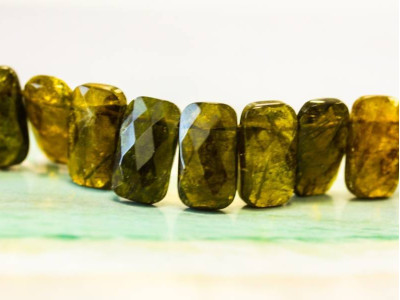Yellow Tourmaline 10x18 Cushion Cut Drop