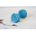 112-1481 Imitation Turquoise <br>35-38mm Flower Pendant