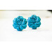 112-1646 Imitation Turquoise <br>45mm Flower Pendant