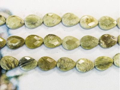 Yellow Turquoise 12x16 Faceted Flat Pear