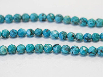 Chinese Turquoise 5mm Faceted Round