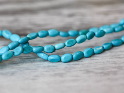 Chinese Turquoise 4x6 Flat Oval