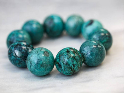 Chinese Turquoise 19-22mm Round Bracelet