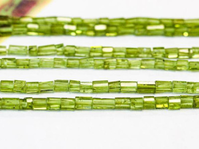 Peridot 3x4 Strip-faceted Tube
