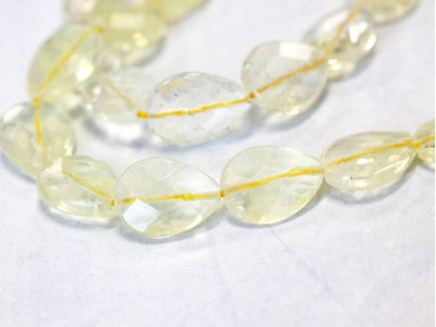 Yellow Opalite 12x16 Faceted Flat Pear