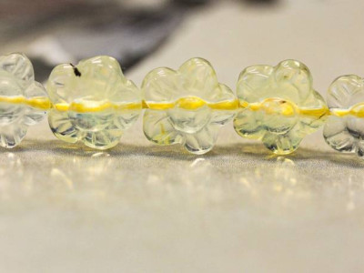 Yellow Opalite 12mm Flower