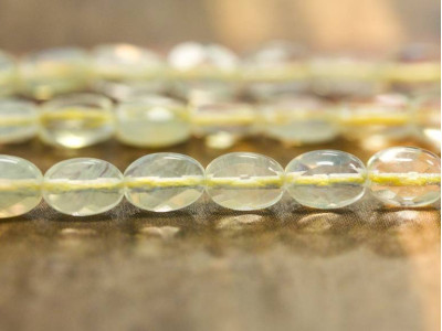 Yellow Opalite 5x7 Faceted Flat Oval