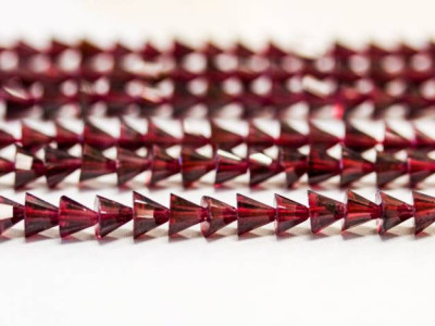 Garnet 4mm Faceted Cone