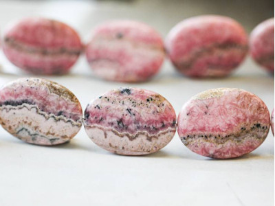 Rhodochrosite 30x40 Flat Oval