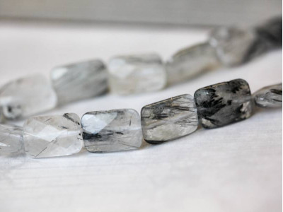 Tourmalinated Quartz 10x14 Cushion Cut