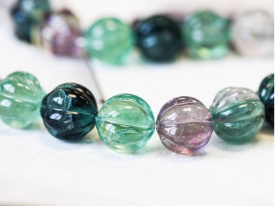 Fluorite 20mm Corrugated Ball