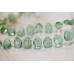 124-1325 Green Fluorite <br>9x11 Flat Pear Briolette