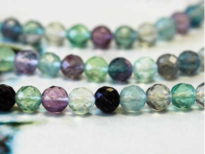 Fluorite 8mm Faceted Round