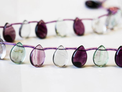 Fluorite 13x18 Flat Pear Drop
