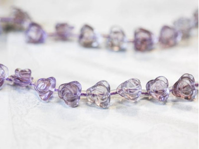 Purple Fluorite 7mm Flower