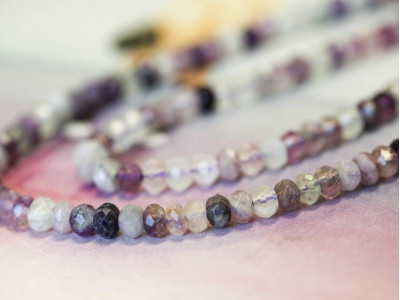 Fluorite 6mm Faceted Rondell