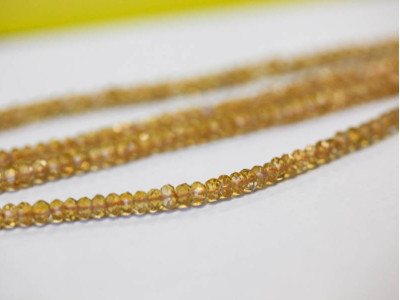 Citrine 4mm Faceted Rondell