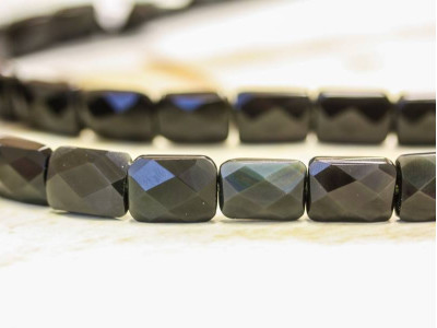 Rainbow Obsidian 10x14 Faceted Flat Rectangle