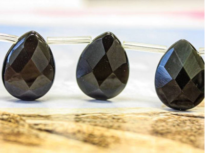 Rainbow Obsidian 15x20 Flat Pear Briolette