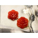128-1026 Red Jade <br>25mm Flower Pendant
