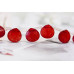 128-1061 Red Jade <br>13mm Flat Pear Briolette