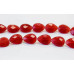 128-1074 Red Jade <br>13x18 Faceted Flat Pear