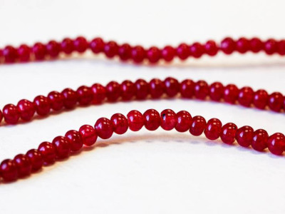 Red Jade 4mm Rondell