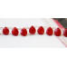 128-1103 Red Jade <br>9x11 Flat Pear Briolette