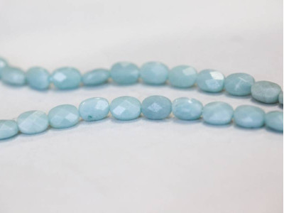 Amazonite 6x8 Faceted Flat Oval