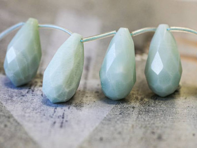 Amazonite 17x33 Teardrop Briolette