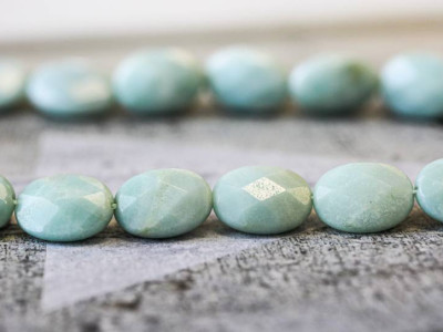 Amazonite 13x18 Faceted Flat Oval
