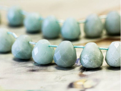 Amazonite 13x13mm Teardrop Briolette