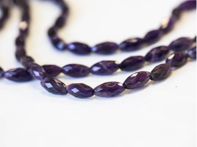Amethyst 6x12 Faceted Oval Rice