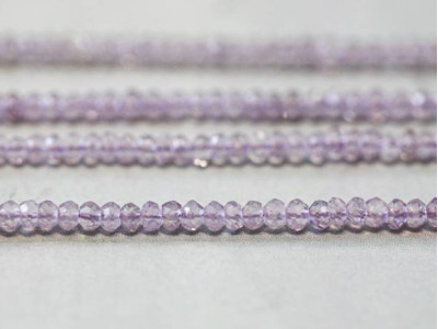 Pink Amethyst 4mm Faceted Rondell