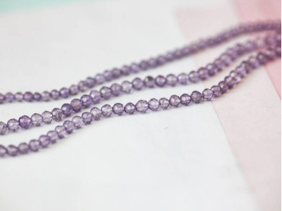 Pink Amethyst 3-3.5mm Faceted Round