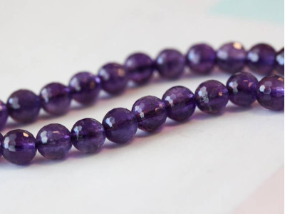 Amethyst 8mm Faceted Round Amethyst 8mm Faceted Round