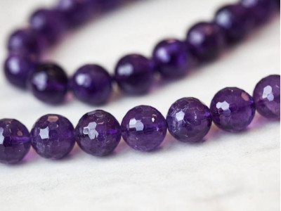 Amethyst 12mm Faceted Round