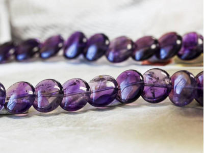 Amethyst 12mm Lentil