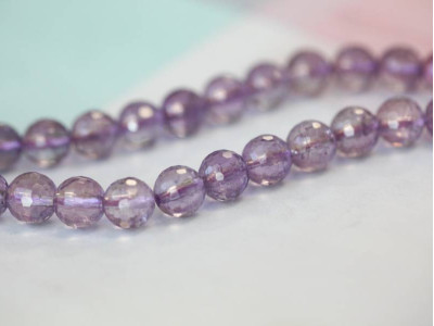 Pink Amethyst 8mm Faceted Round