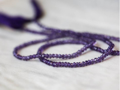 Amethyst 3mm Faceted Rondell
