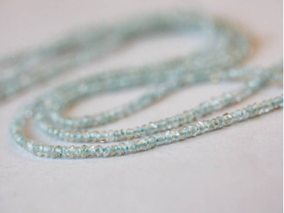 Aquamarine 2-2.5mm Faceted Rondell