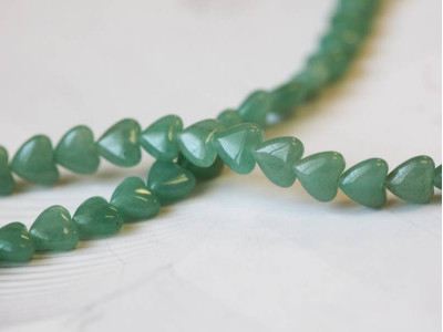 Aventurine 8mm Puffy Heart