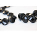 140-1136 Black Onyx <br>20mm Faceted Flat Pear