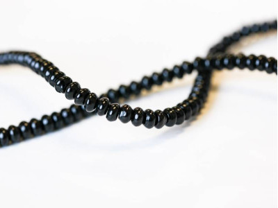 Black Onyx 4mm Rondell