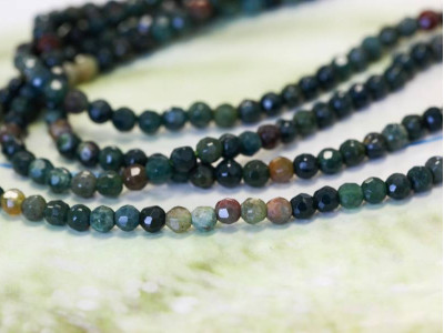Blood Stone 4mm Faceted Round