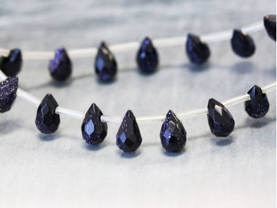Blue Goldstone 6x9 Teardrop Briolette