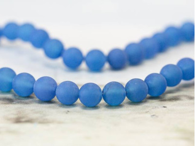 Matte Blue Onyx 6mm Round